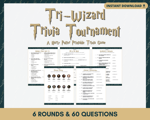 HARRY POTTER TRIVIA PRINTABLE GAME