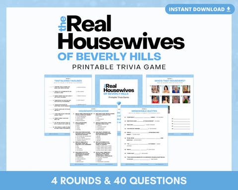 THE REAL HOUSEWIVES OF BEVERLY HILLS PRINTABLE TRIVIA GAME