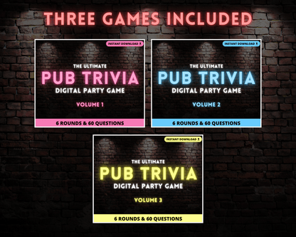 Pub Trivia Digital Game Bundle (Volumes 1-3)