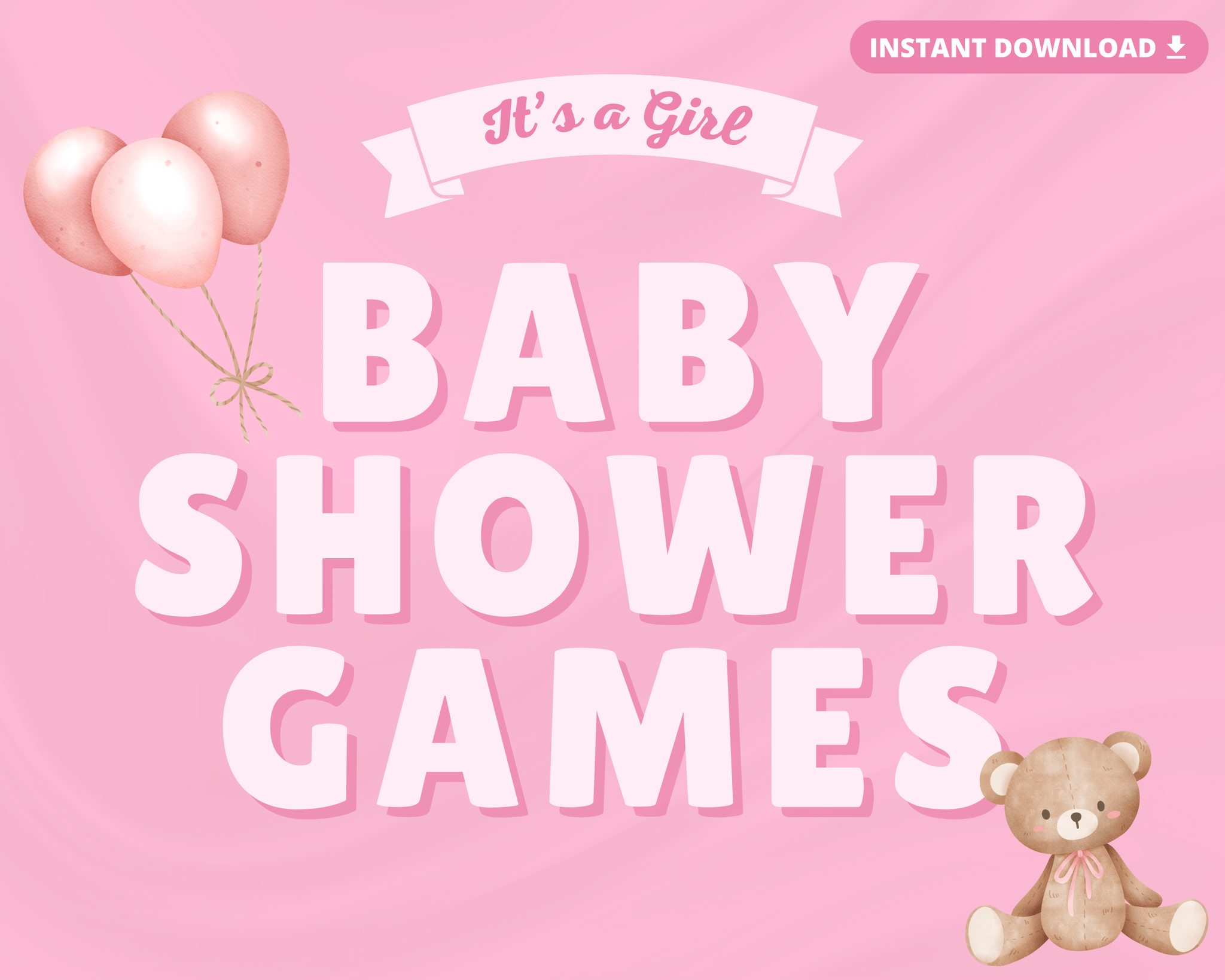 BABY SHOWER DIGITAL PARTY GAMES (GIRL)