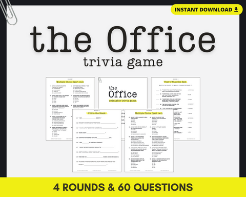 THE OFFICE PRINTABLE TRIVIA GAME