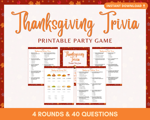 THANKSGIVING TRIVIA PRINTABLE GAME