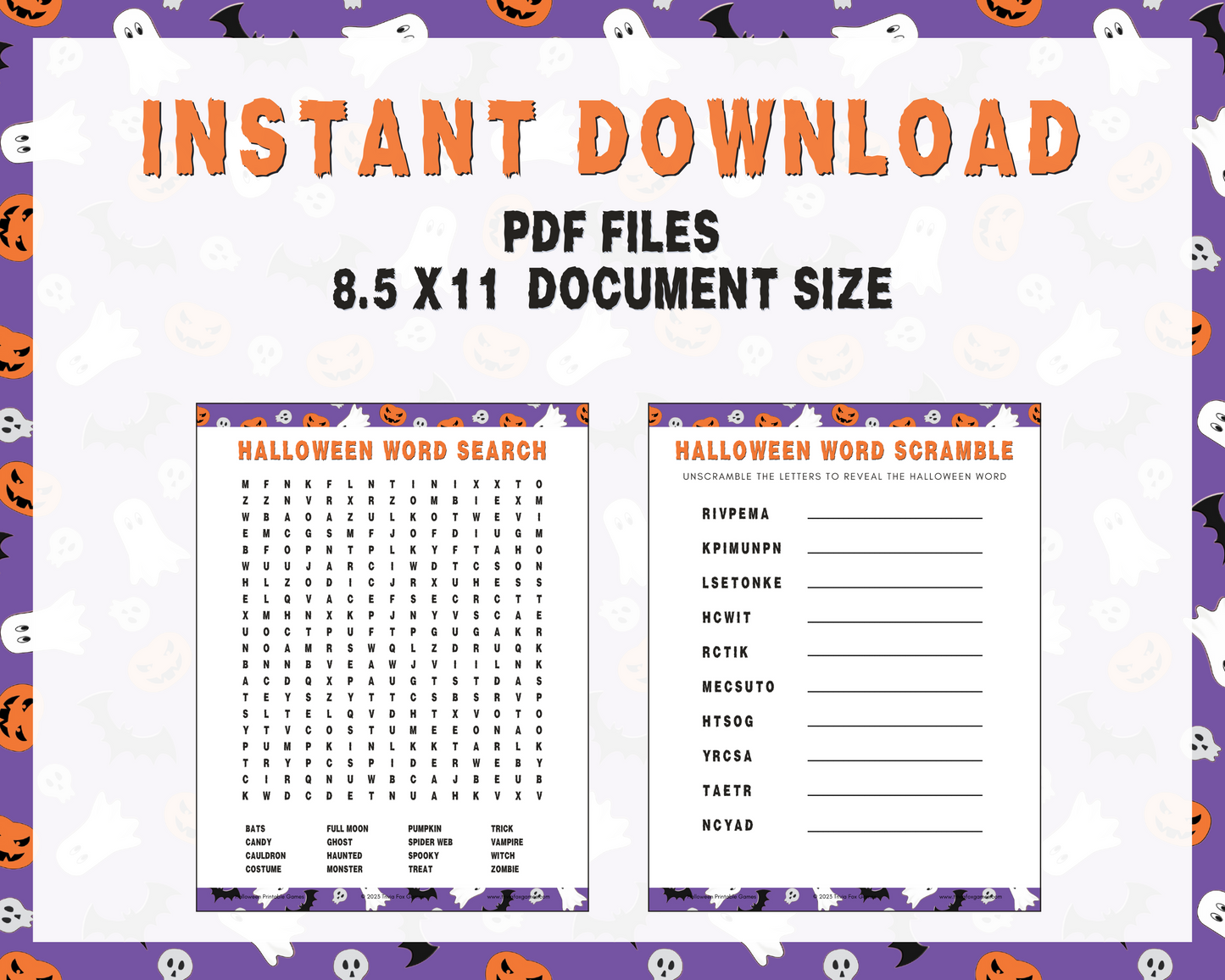 KIDS HALLOWEEN PRINTABLE GAMES