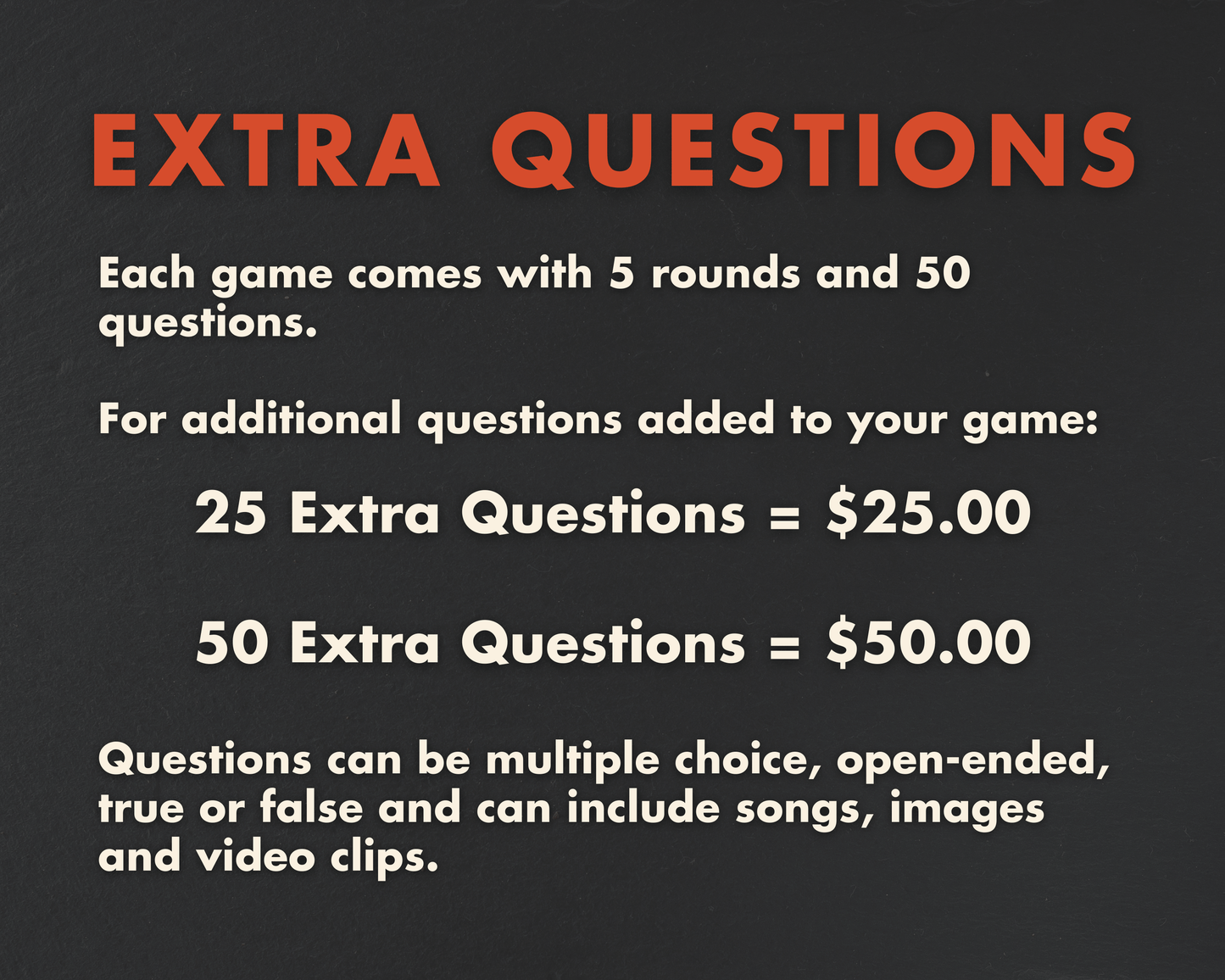 Custom Digital Trivia Game