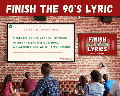 Finish the Holiday Lyrics Digital Game