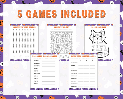 KIDS HALLOWEEN PRINTABLE GAMES