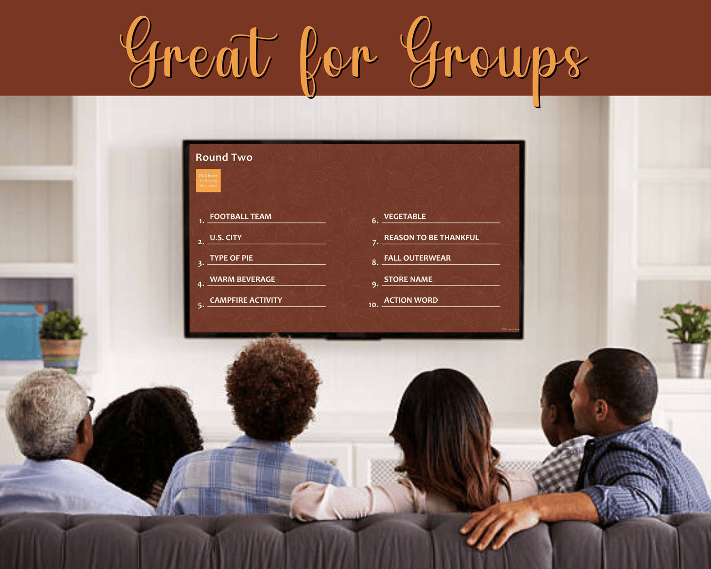 Thanksgiving Scattergories Digital Game