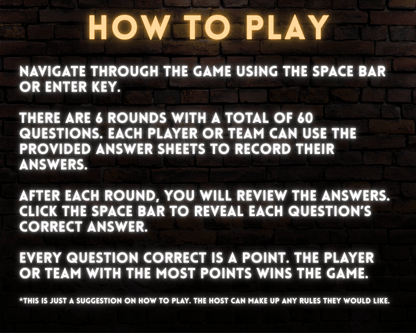 Pub Trivia Digital Party Game (Volume 6)
