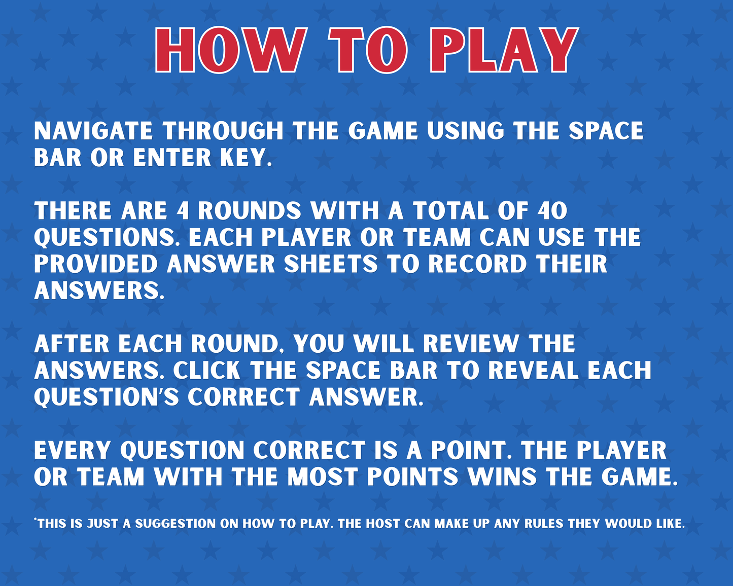 American Trivia Digital Game