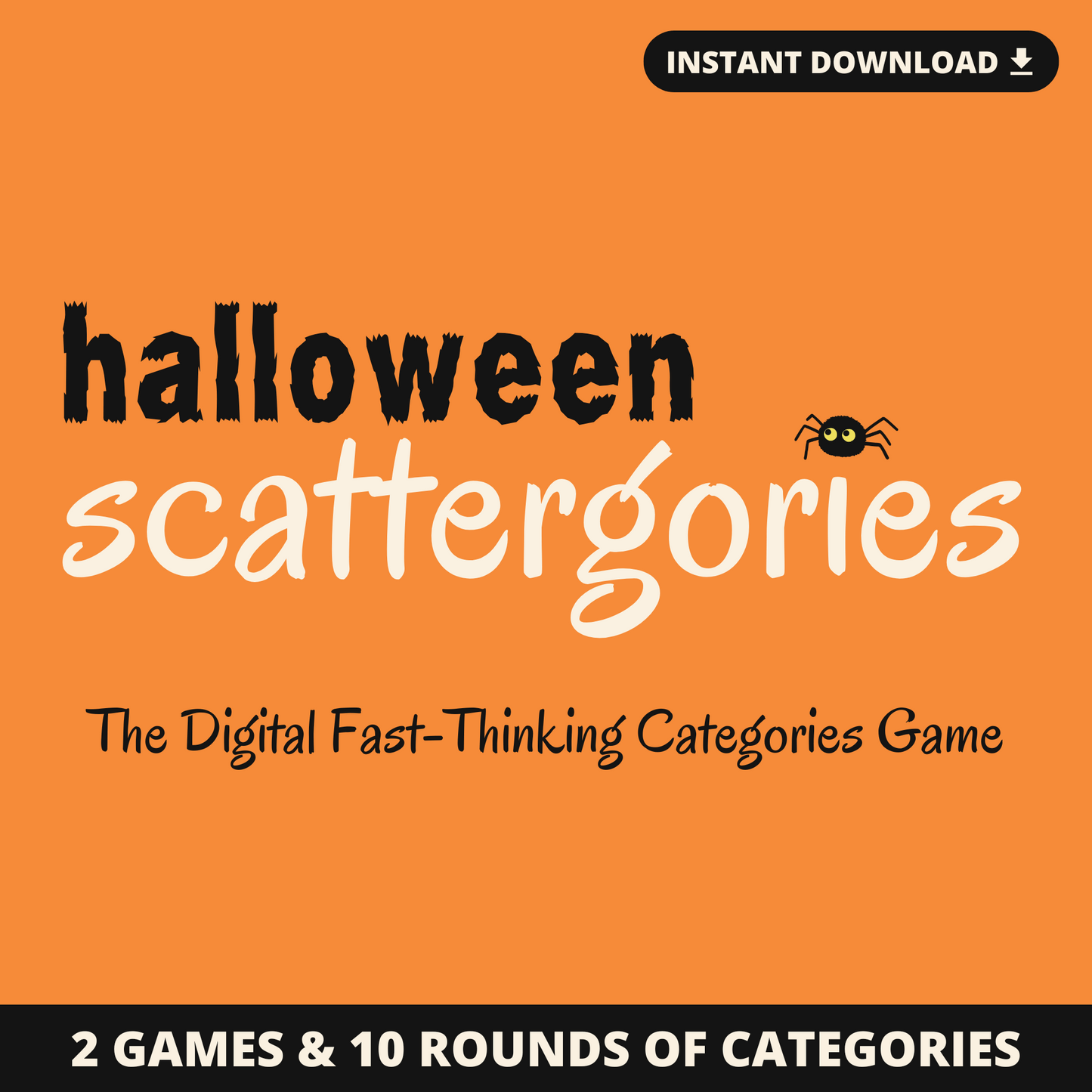 Halloween Scattergories Digital Game