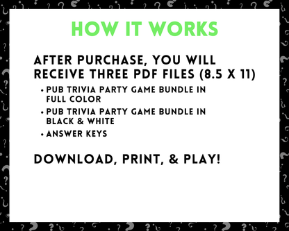 Pub Trivia Party Game Bundle (Volume 4)