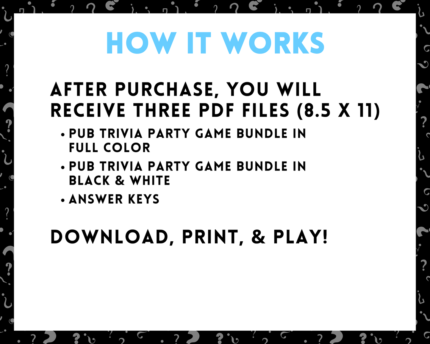 Pub Trivia Party Game Bundle (Volume 2)