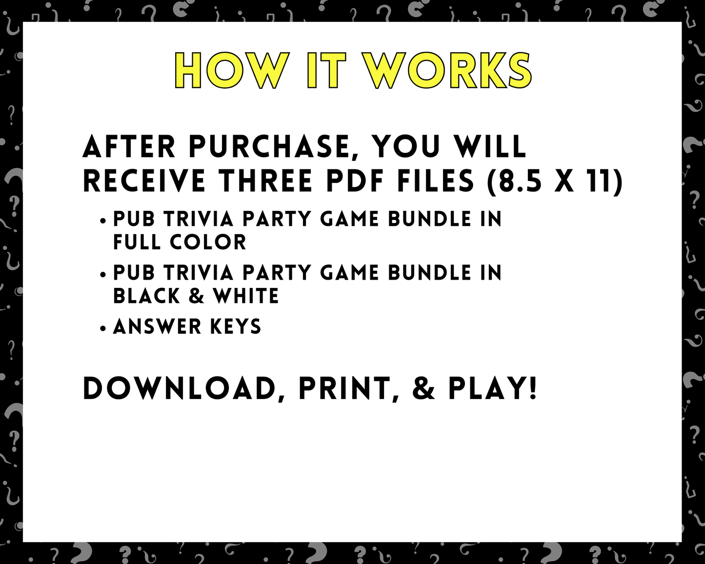 Pub Trivia Party Game Bundle (Volume 3)