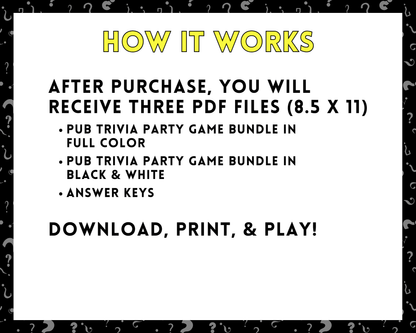 Pub Trivia Party Game Bundle (Volume 3)