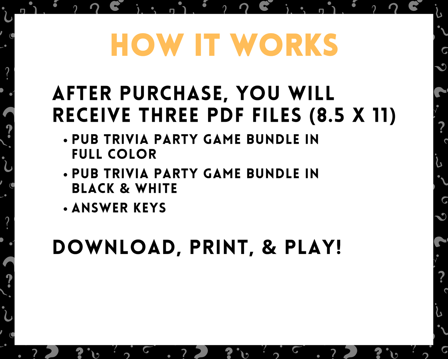 Pub Trivia Party Game Bundle (Volume 6)
