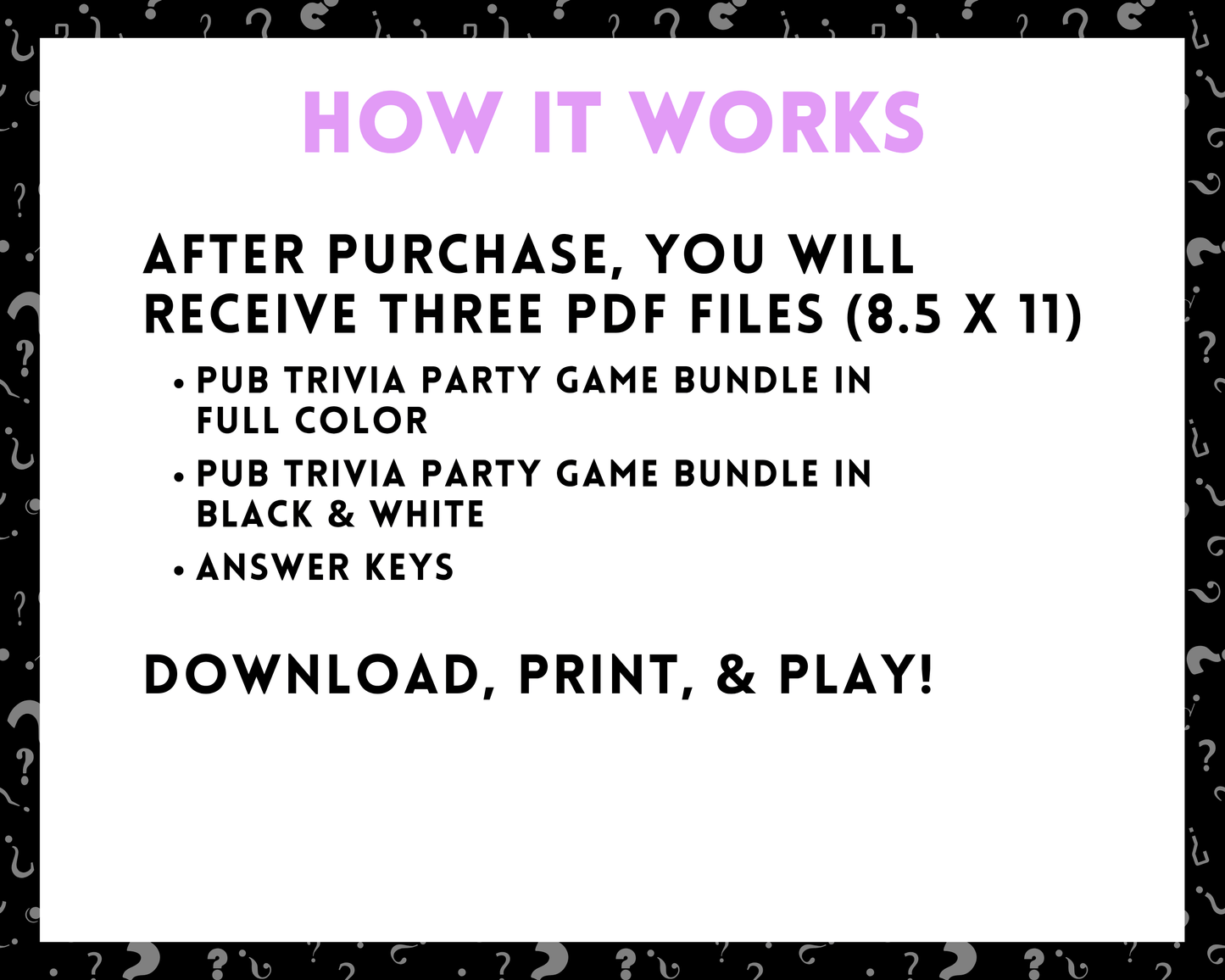 Pub Trivia Party Game Bundle (Volume 5)
