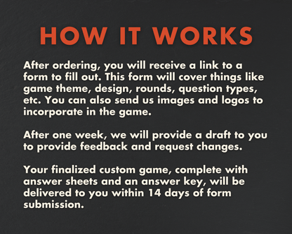 Custom Digital Trivia Game