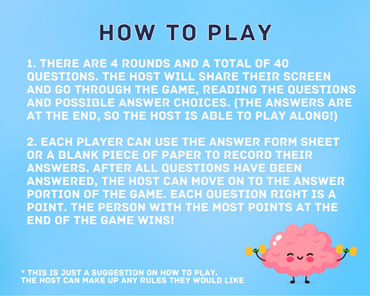 KIDZ QUIZ DIGITAL TRIVIA GAME