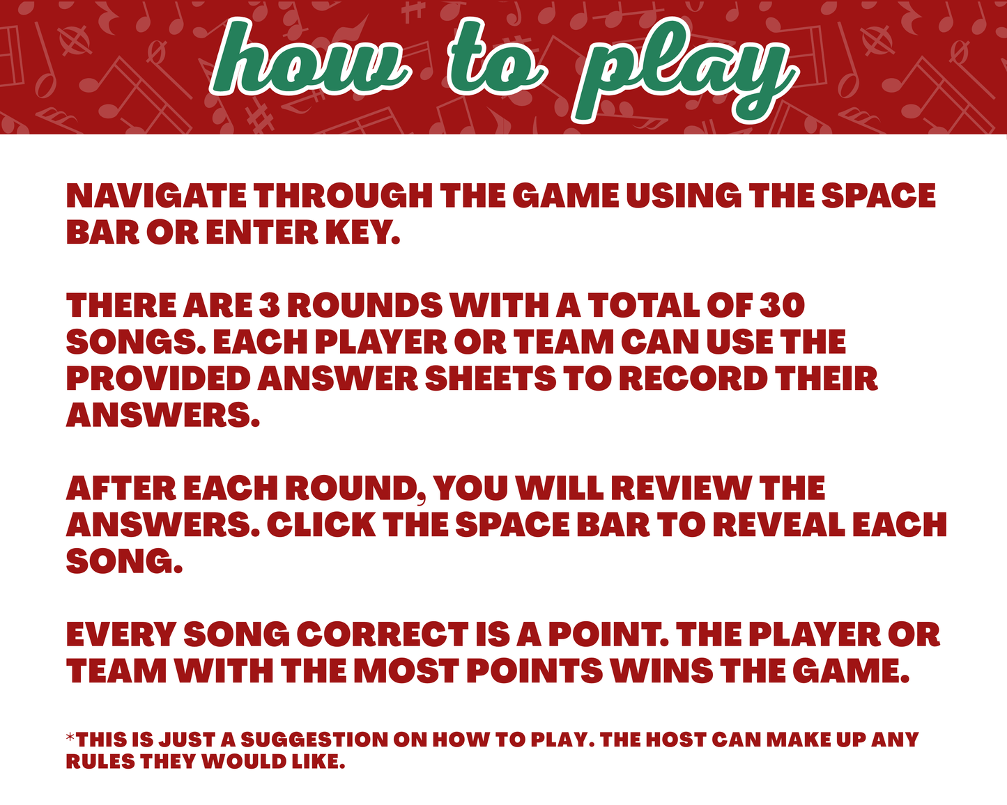 Name That Holiday Tune Digital Party Game