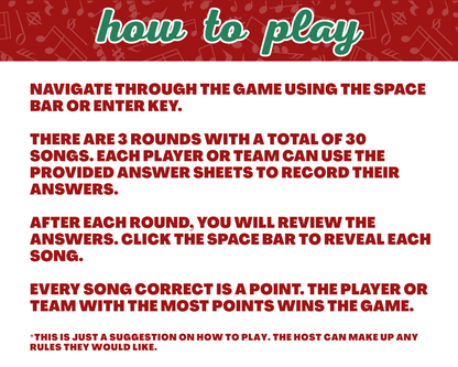 Name That Holiday Tune Digital Party Game