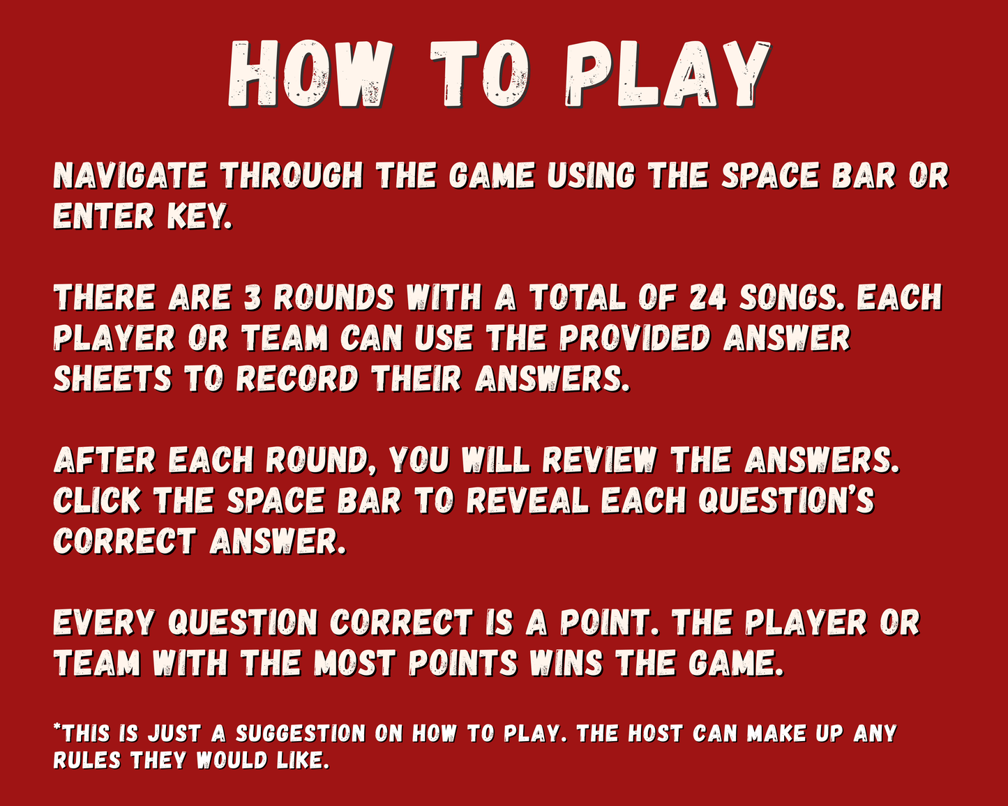 Finish the Holiday Lyrics Digital Game