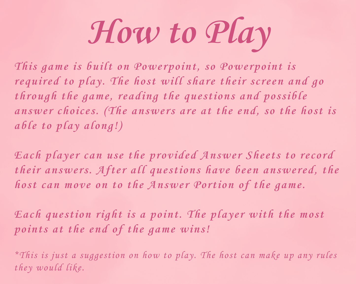 MOTHER'S DAY DIGITAL PARTY GAME