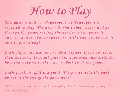 MOTHER'S DAY DIGITAL PARTY GAME
