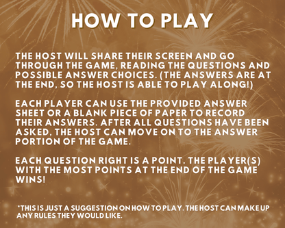 2021 YEAR IN REVIEW VIRTUAL TRIVIA GAME