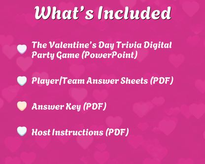 Valentine's Day Trivia Digital Party Game