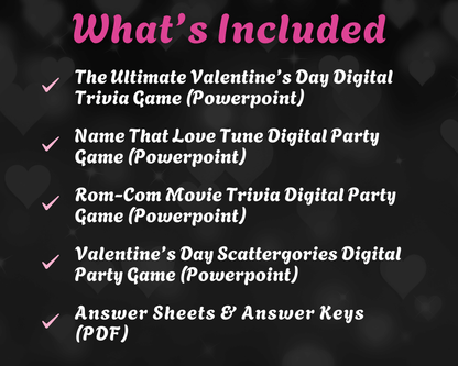 Valentine's Day Digital Game Bundle - 4 Games