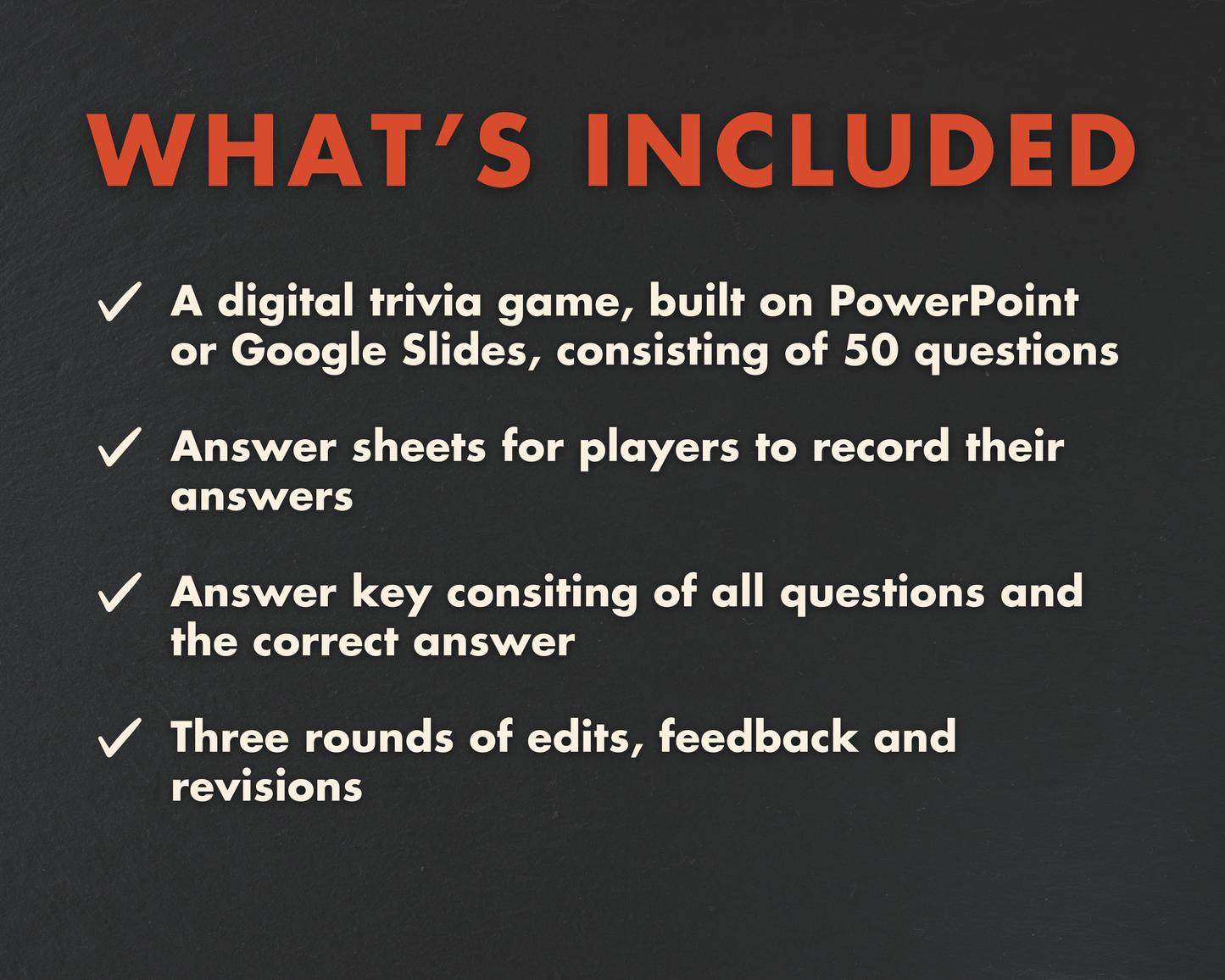 Custom Digital Trivia Game