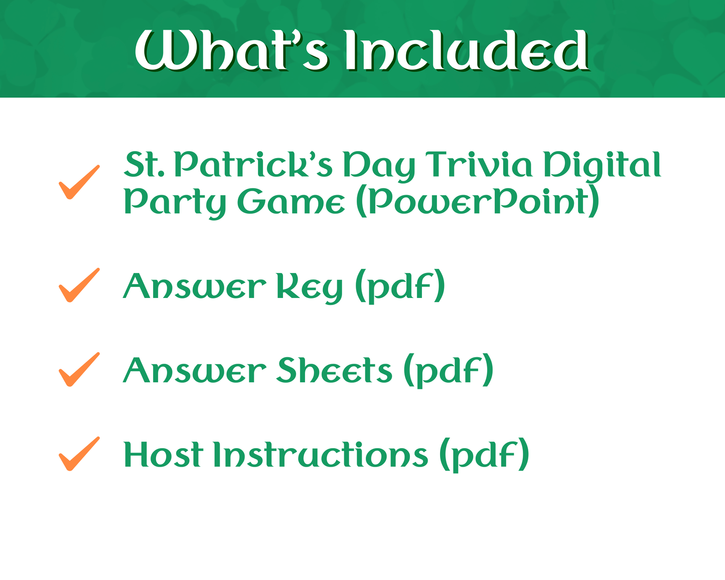 St. Patrick's Day Trivia Digital Game