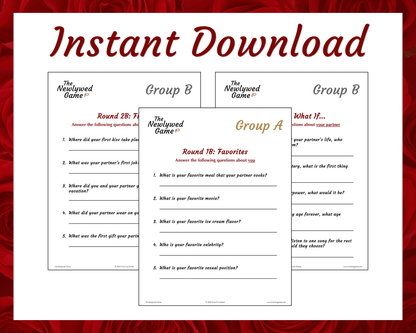 The Printable Newlywed Game