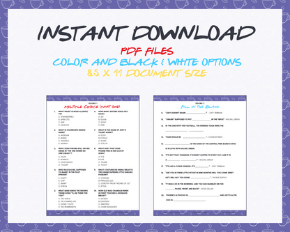 FRIENDS PRINTABLE TRIVIA GAME
