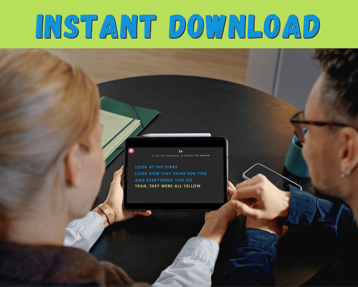 Finish the 2000's Lyrics Digital Trivia Game