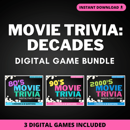 Movie Trivia Digital Game Bundle - Decade Edition