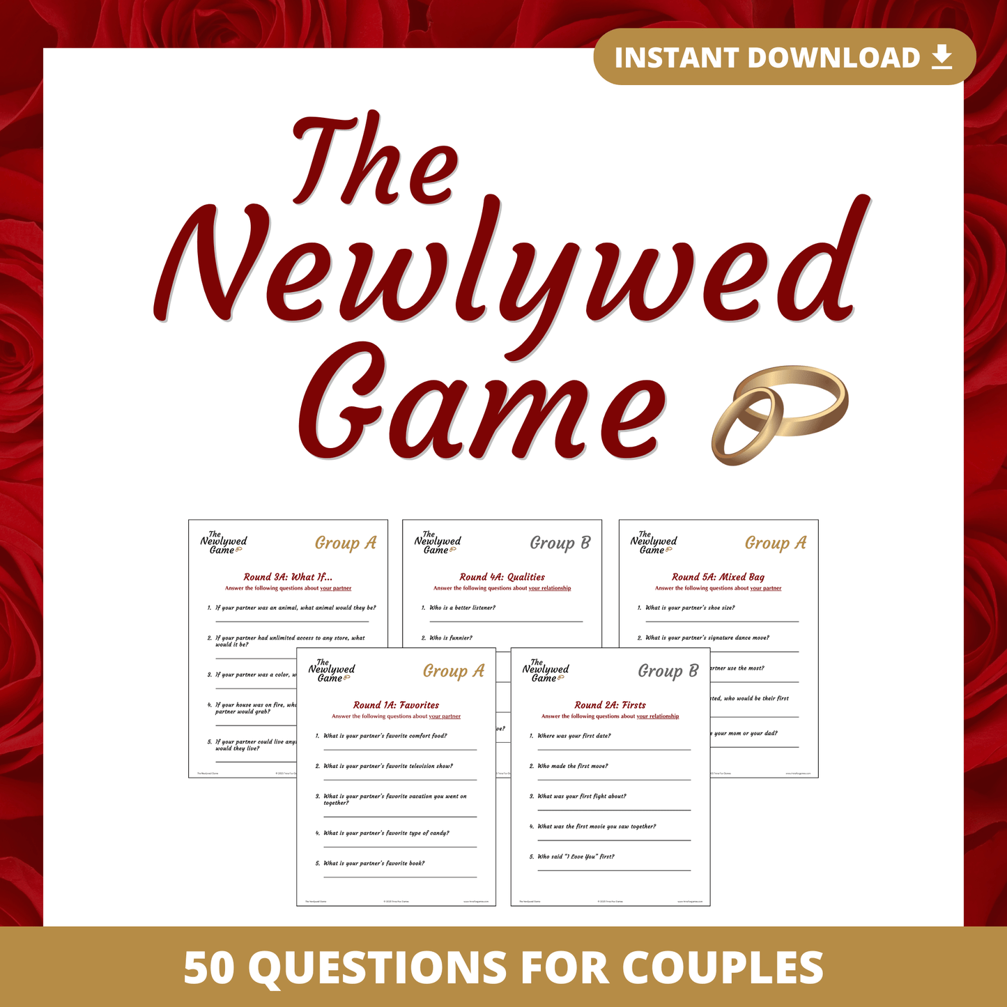 The Printable Newlywed Game