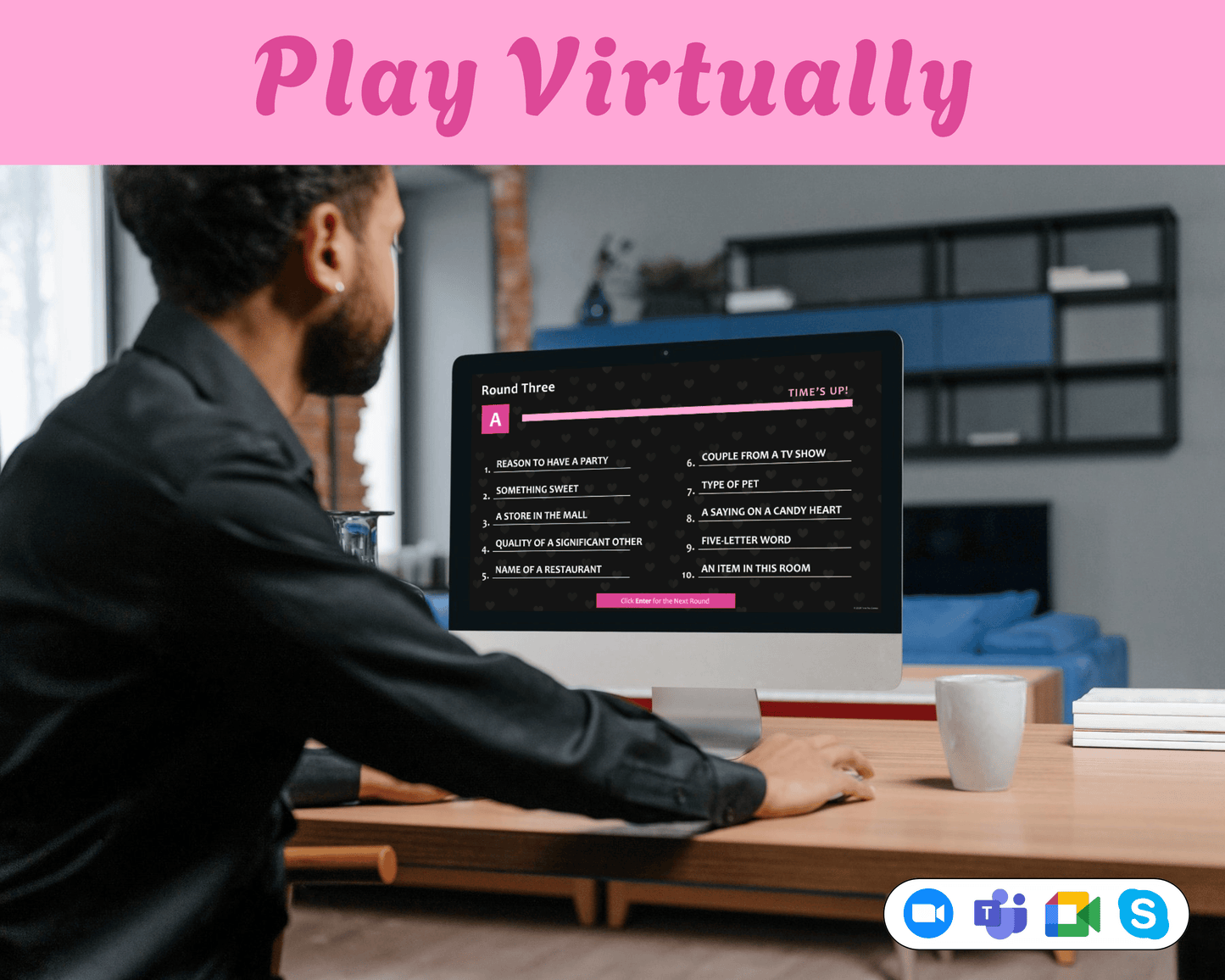 Valentine's Day Scattergories Digital Party Game