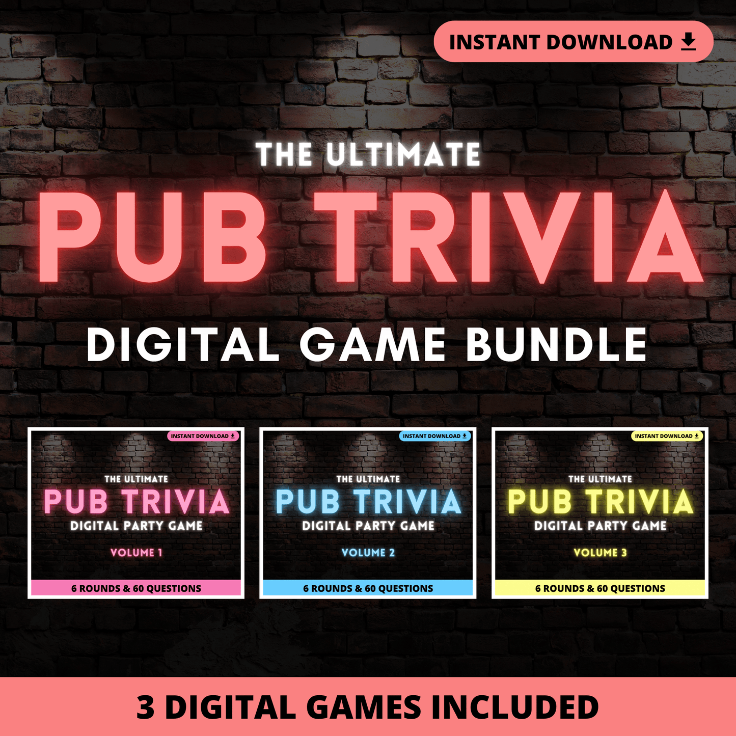 Pub Trivia Digital Game Bundle (Volumes 1-3)