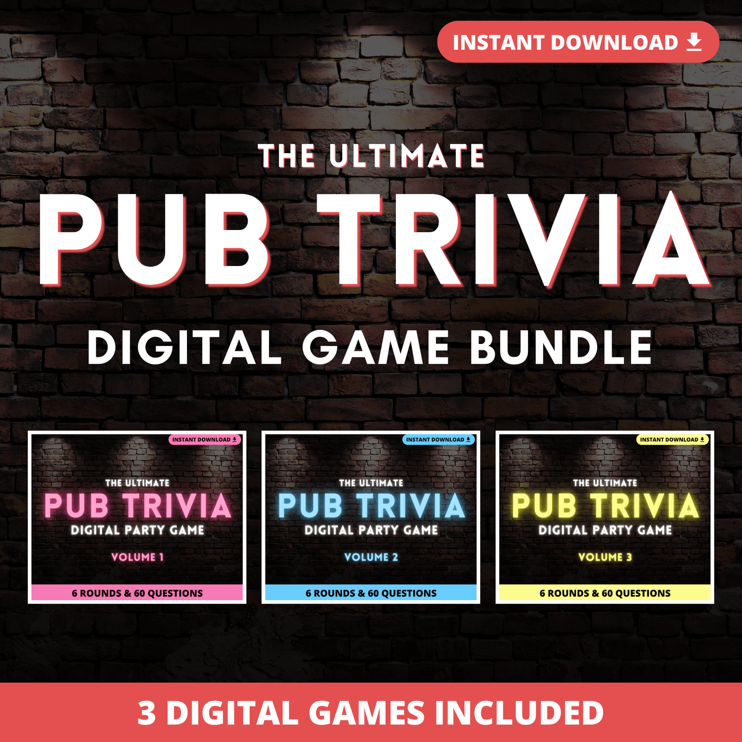 Pub Trivia Digital Game Bundle (Volumes 1-3)