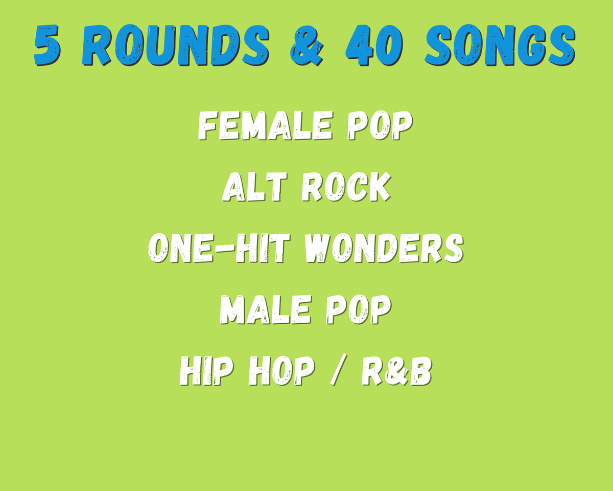 Finish the 2000's Lyrics Digital Trivia Game