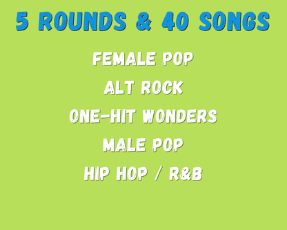 Finish the 2000's Lyrics Digital Trivia Game