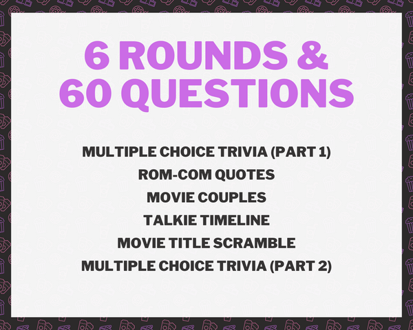 ROM-COM MOVIE TRIVIA PRINTABLE GAME