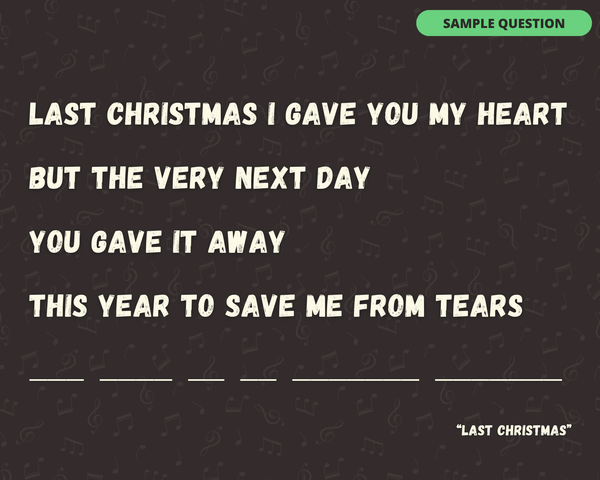 FINISH THE HOLIDAY LYRICS DIGITAL GAME