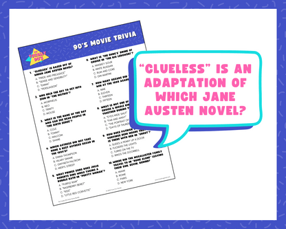 90's Trivia Party Game Bundle