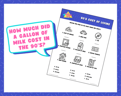 90's Trivia Party Game Bundle