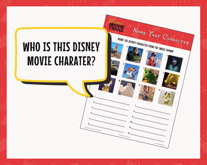 Disney Movie Trivia Printable Game Bundle