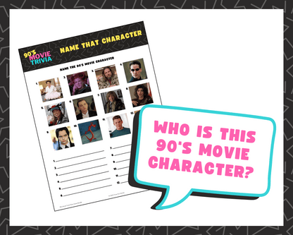 90's Movie Trivia Party Game Bundle