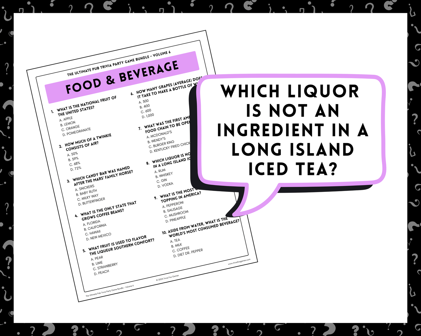 Pub Trivia Party Game Bundle (Volume 6)
