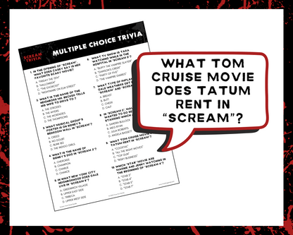 Scream Trivia Printable Game Bundle